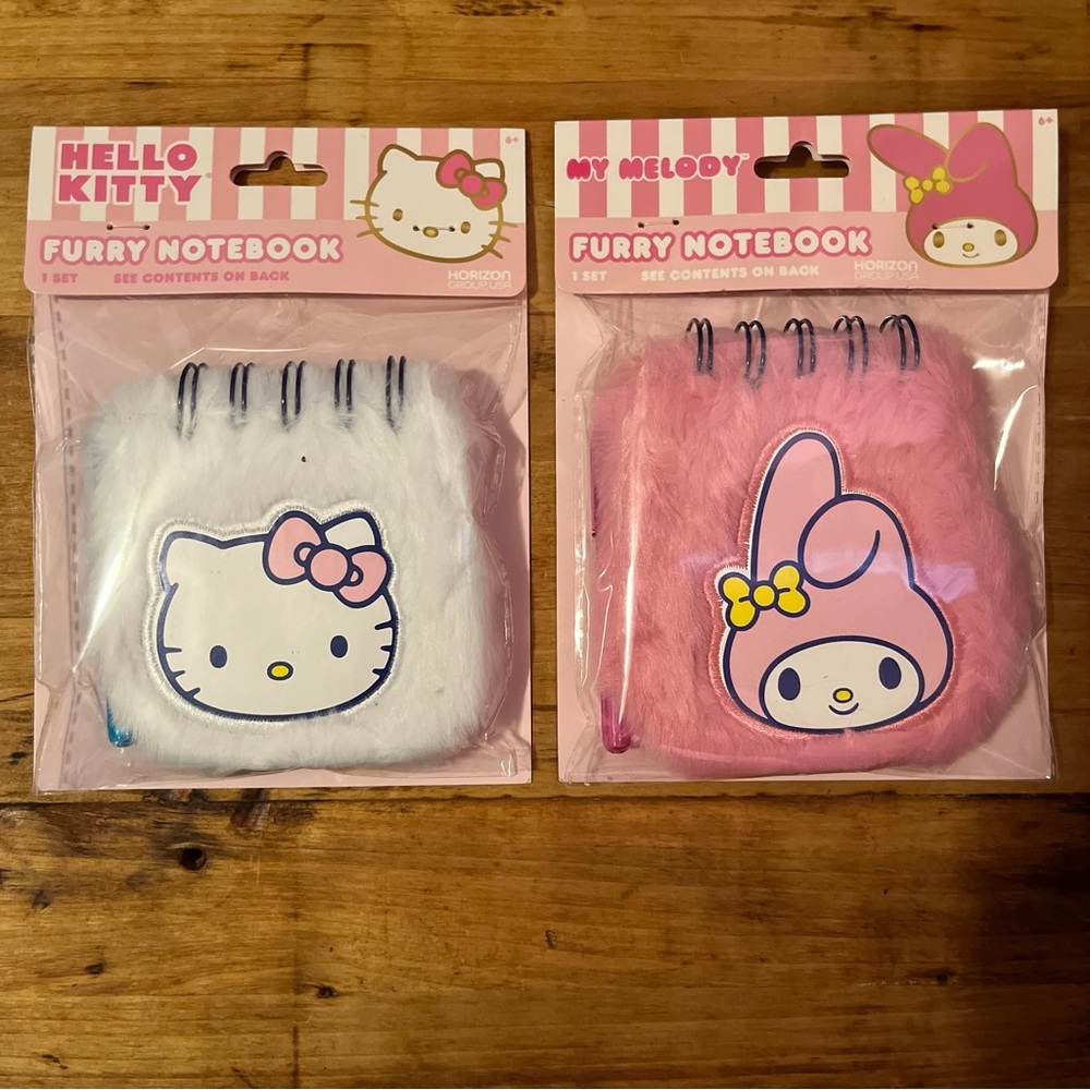 Hello Kitty & My Melody Furry Notebook - Bundle